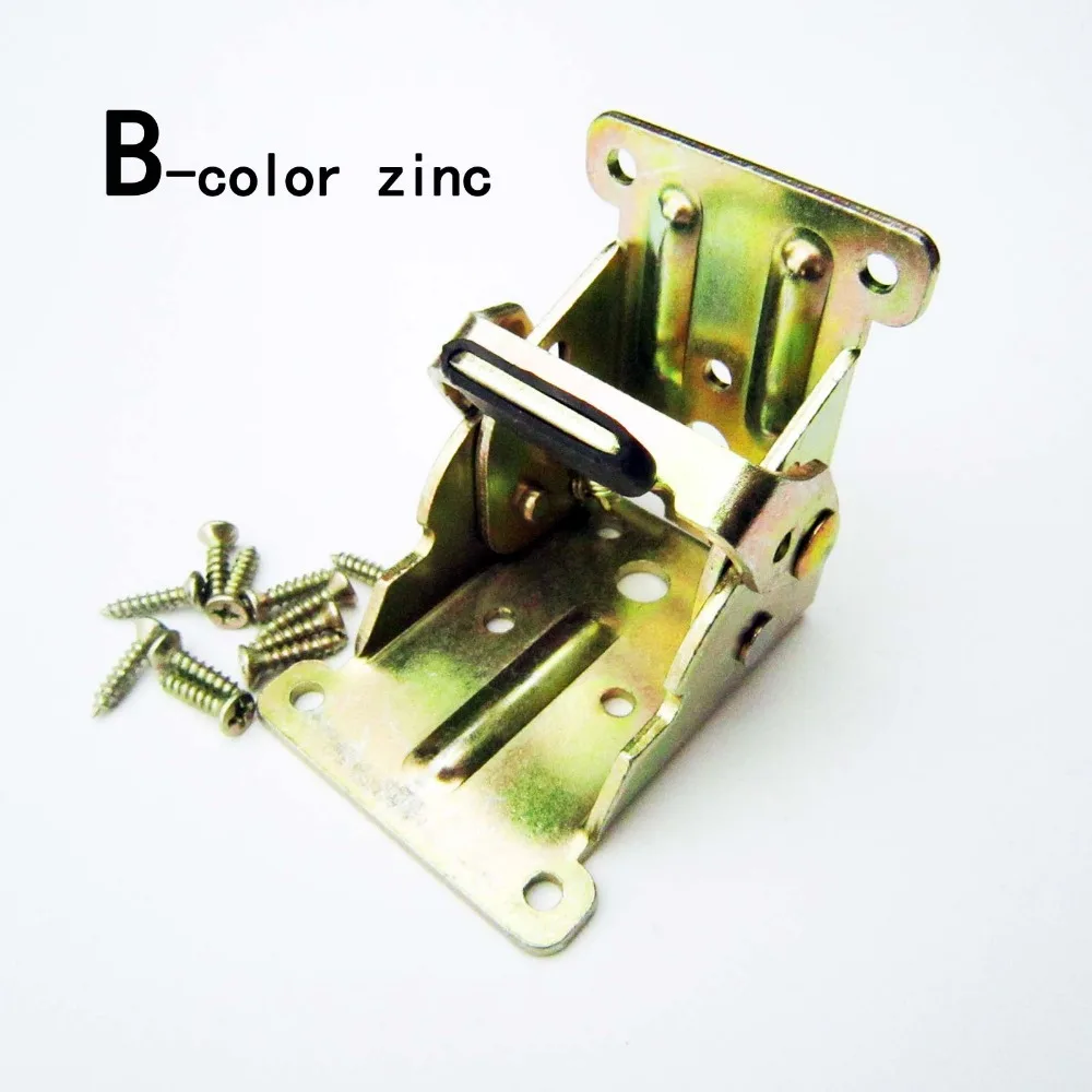 

2X Steel Self Lock Extension Table Bed Leg Feet Folding Foldable Support Bracket B-color zinc