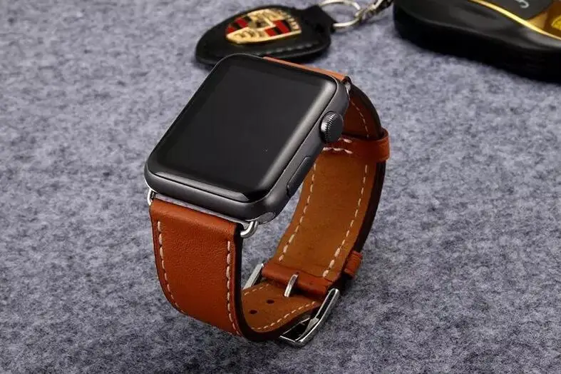 Ремешок из натуральной кожи петлевой для часов Apple Watch Band одинарный Тур rallye для iWatch ремешок 38 мм 42 мм 40 мм 44 мм серия 4 3 2 1 серия 5