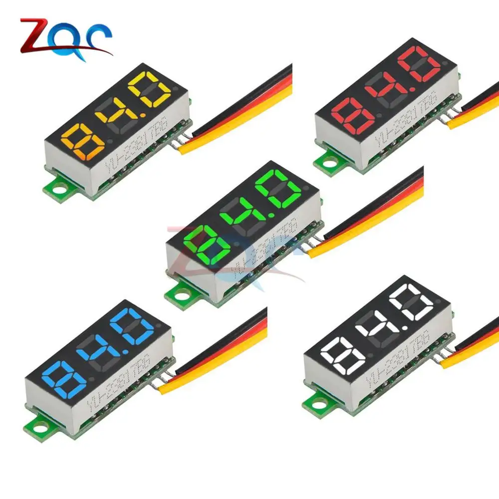 0,28 дюйма DC 0-100 V 3-провод Мини датчик, вольтметр светодиодный Дисплей цифровой Панель Вольтметр метр детектор измерительные приборы