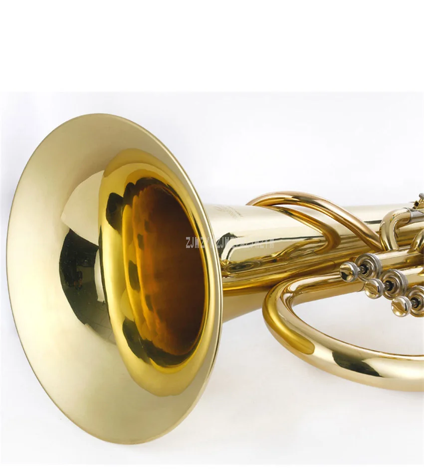 Профессиональный euphonium 3 прямой ключ Bb бас французский Рог золото Lacque Труба латунь материал Музыкальные инструменты JBEP-1180
