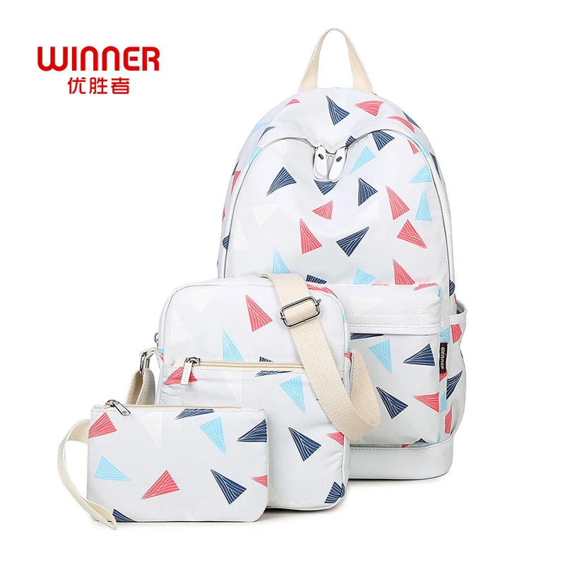 WINNER Brand Women Canvas Backpacks High Quality Printing Backpack Middle School Student Preppy Style Casual Laptop