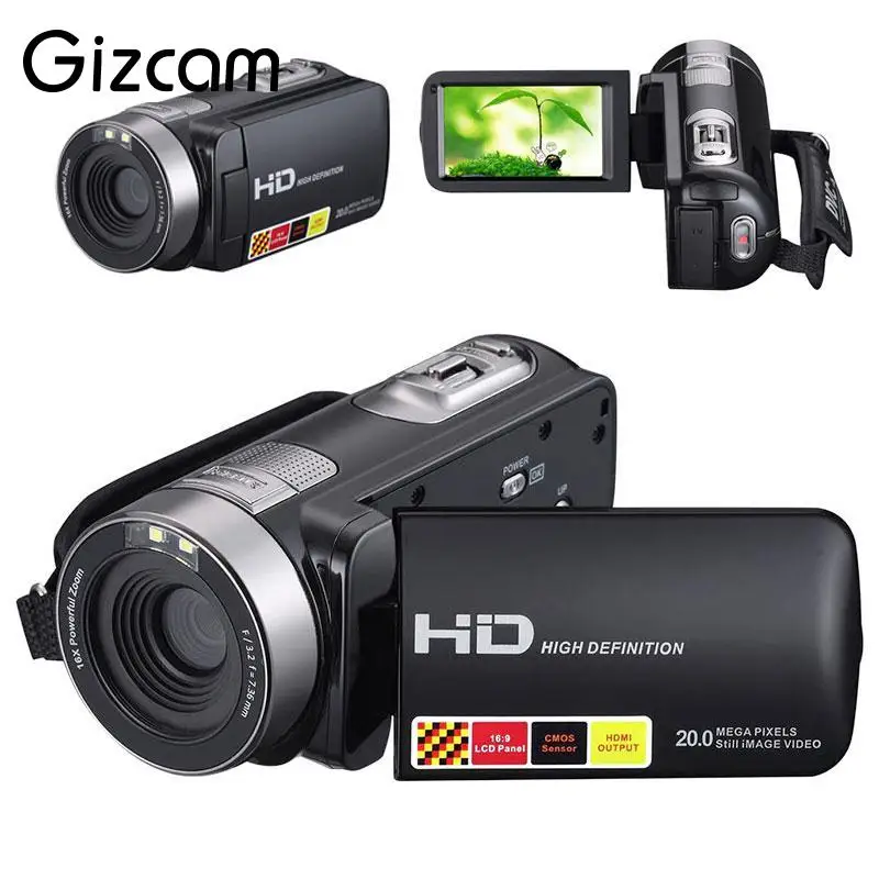 

Gizcam HD 1080P Night Vision Digital Camera 16x Zoom Video Camcorder Cam Support Remote control photographique kamera camara