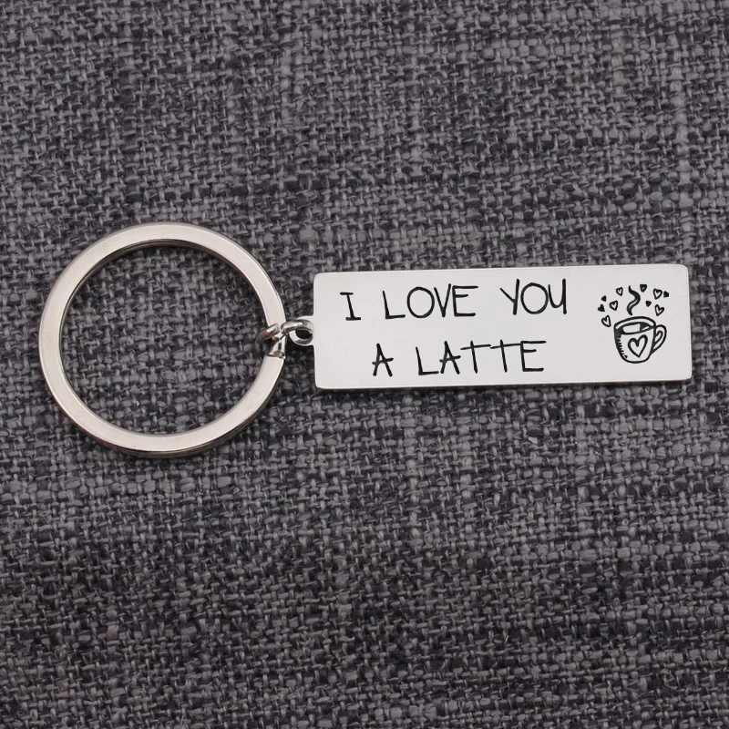 Держатель для ключей I Love You A Latte Key Tag брелок 1 шт. влюбленных кофе Llaveros Chaveiros