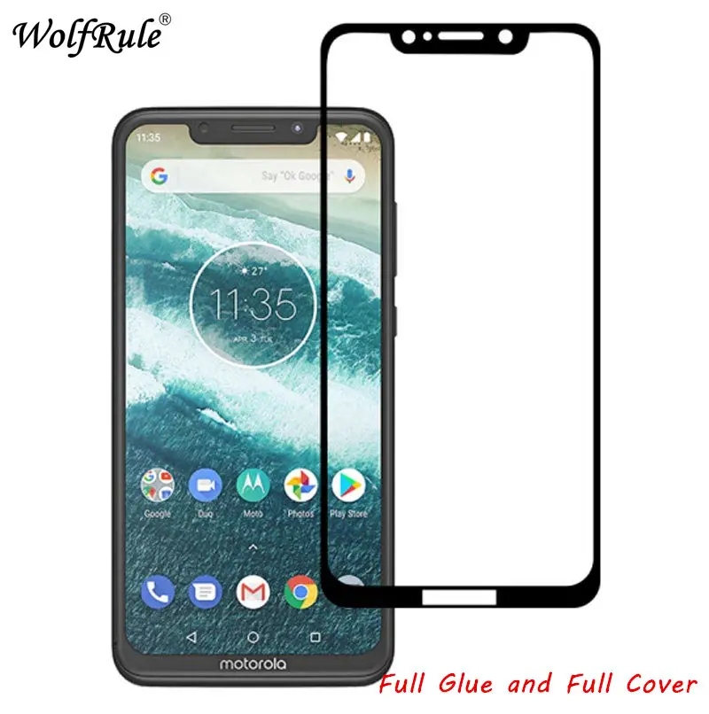 2 шт ЖК-экран протектор для Motorola One полное клеевое стекло P30 Play покрытие закаленное