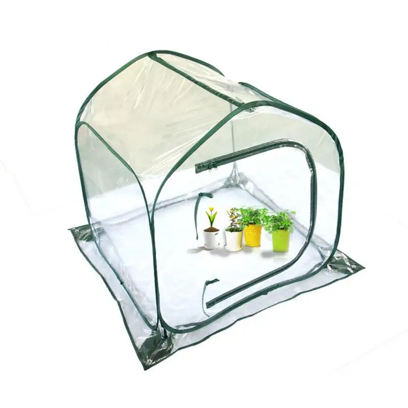 

Foldable PE Clip Mesh Cloth Greenhouse House Structure Mini Flower Garden Cover Waterproof Moisture Resistance Greenhouse 1PC J2