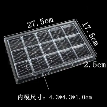 

Grainrain Neapolitan style tablets Chocolate Candy Mold Polycarbonate PC DIY Mould Cookie Tray