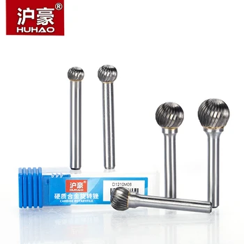 

HUHAO 1pc 6mm Shank Tungsten Steel Cutter Metal Grinding Carving Head Rotary File Router bit For Metal Polishing D Type