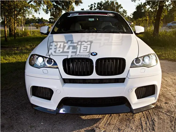 Чехол для переднего бампера из углеродного волокна BMW E70 E71 X5M X6M 2008 2009 2010 2011