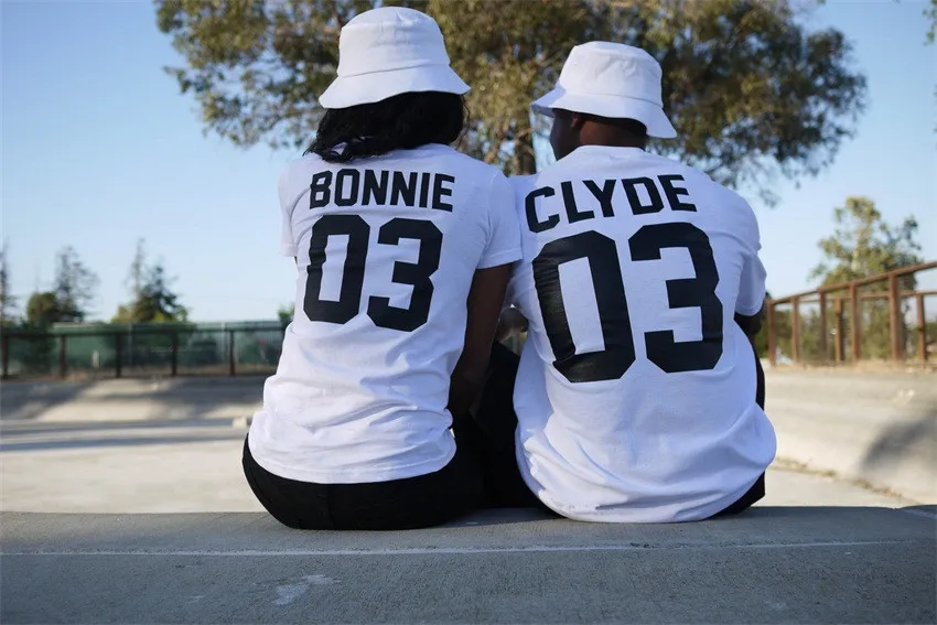 03 >> 2018 European Street Style Bonnie Clyde 03 Letter Print T Shirt 03 >> 2018 European Street Style Bonnie Clyde 03 Letter Print T Shirt