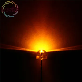 

100PCS 5mm straw hat super bright Orange/Amber light-emitting diode DIP LED astigmia Wholesale Retail
