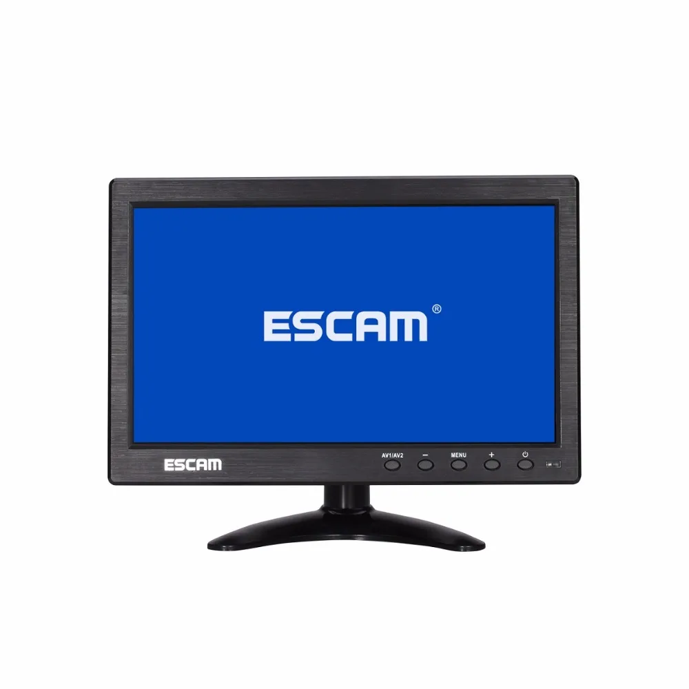 ESCAM T10 10 дюймов TFT lcd 1024x600 монитор с VGA HDMI AV BNC USB для ПК CCTV камеры безопасности