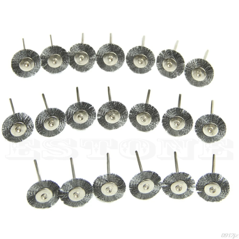

20PCS Stainless Steel Wire Wheel Brush Cleaner Polishing Grinding Rotary Tool New Drop ship