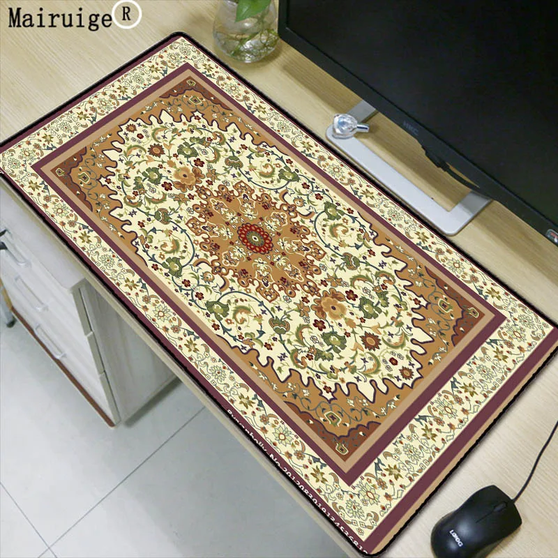 Mairuige Persian Carpet Washable Mouse Pad Large Thicken 900*400*3 Mm