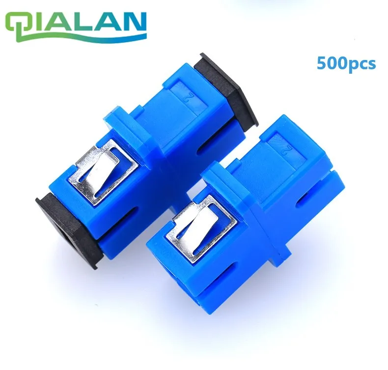 

SC UPC Fiber Optic Adapter 500pcs connector PC Simplex Singlemode Plastic Optical SC Adapter Ftth Optical Fiber Optic Connector