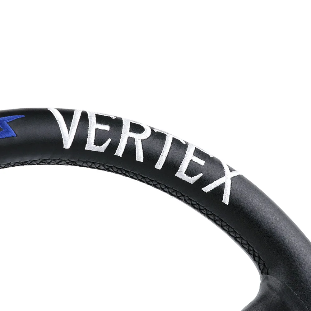 Белый Вышивка 13 дюймов Vertex черный из натуральной кожи Drift спортивные рулевые колеса