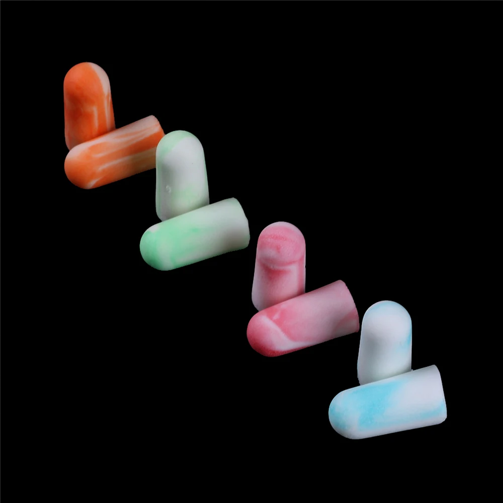 4 Pairs Mixed Color Bullet Shape EarPlugs Soundproofing Sleeping Earplugs Noise Reduction Hearing Protection Soft Foam 5