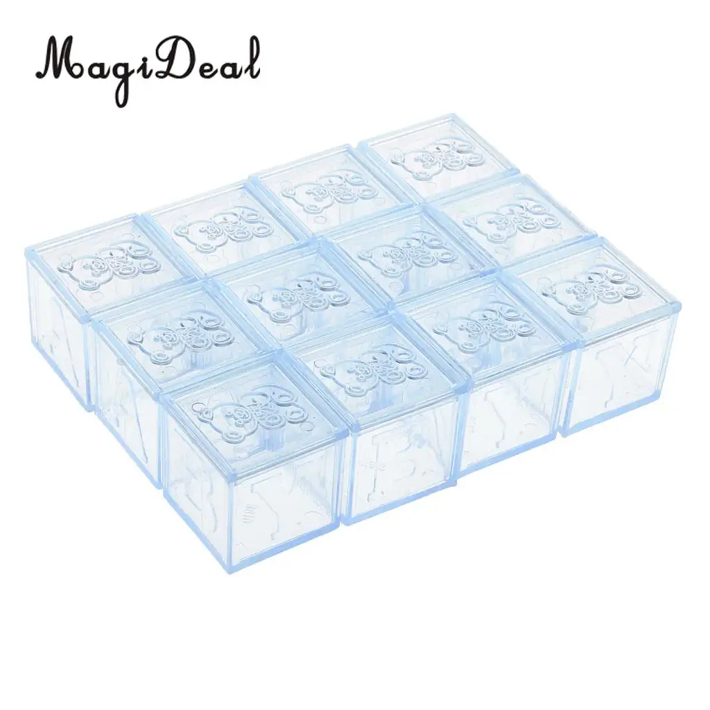 MagiDeal Building Blocks Candy Box Wedding Baby Shower Party Gift Favor 3 Colors Choose