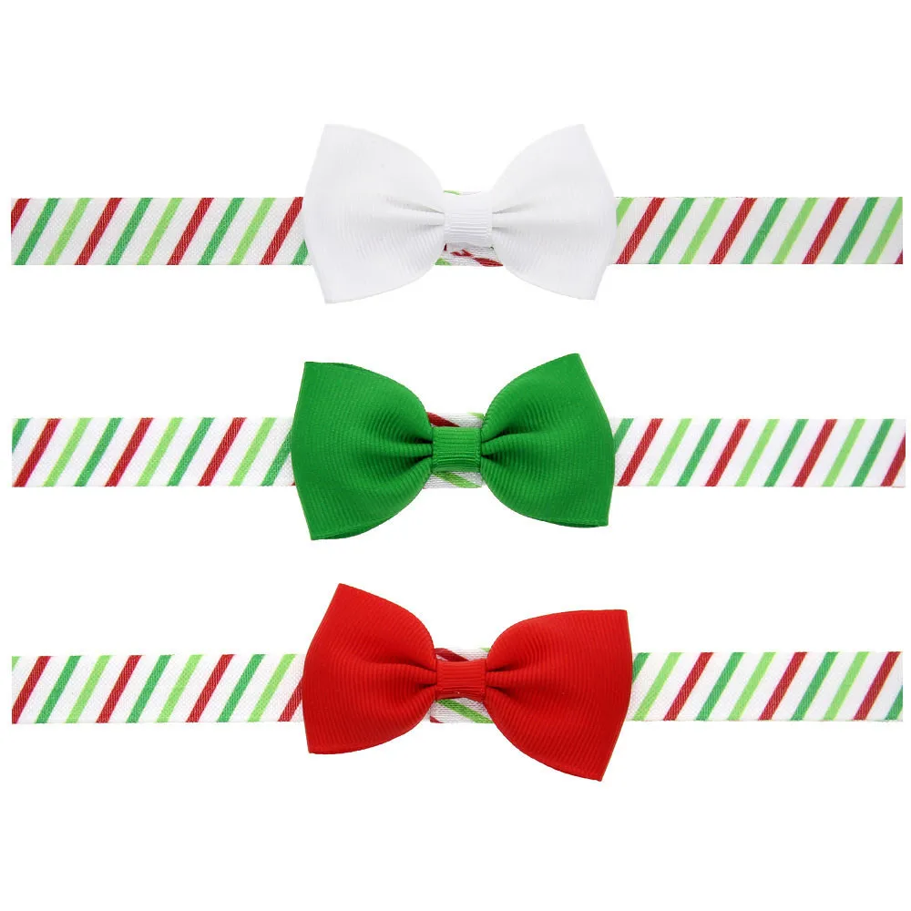Дизайн милые банты повязки для девочек Детская повязка на голову рождественские аксессуары 160817 Прямая