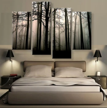 

Artryst 4 Panels Modern Canvas Prints Artwork Landscape Pictures Decor Modular High Quality Pictures HD Print Painting ART026