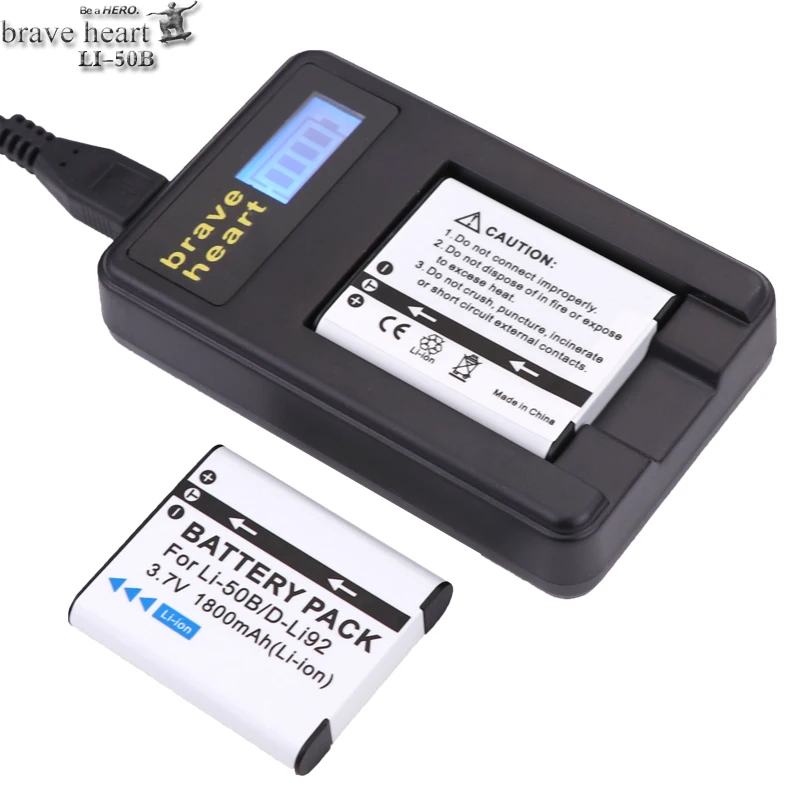 

brave heart 2x Li-50B Li50B Li50B Battery + LCD USB Charger For Olympus Mju 1020 SP-800UZ Stylus 1010 u 1010 1020 Ricoh CX3 CX4