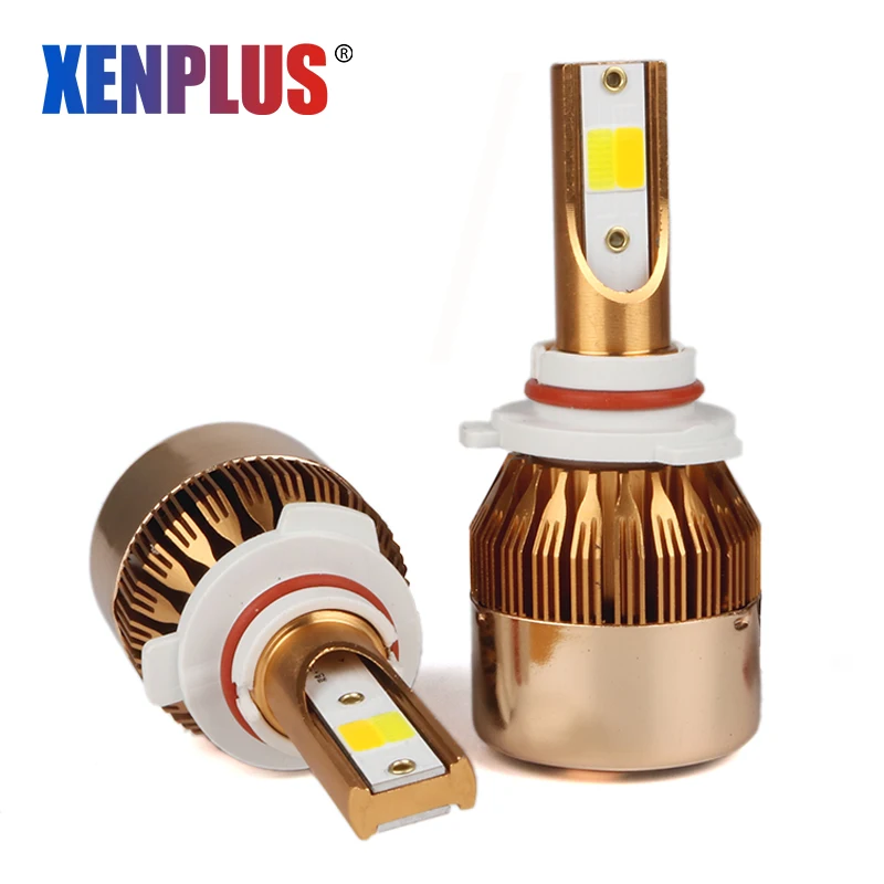 Xenplus налобный фонарь H4 LED H7 Лампа 3000K 5000K 6500K H11 HB3 HB4/9006 H1 H3 H10 Трехцветная