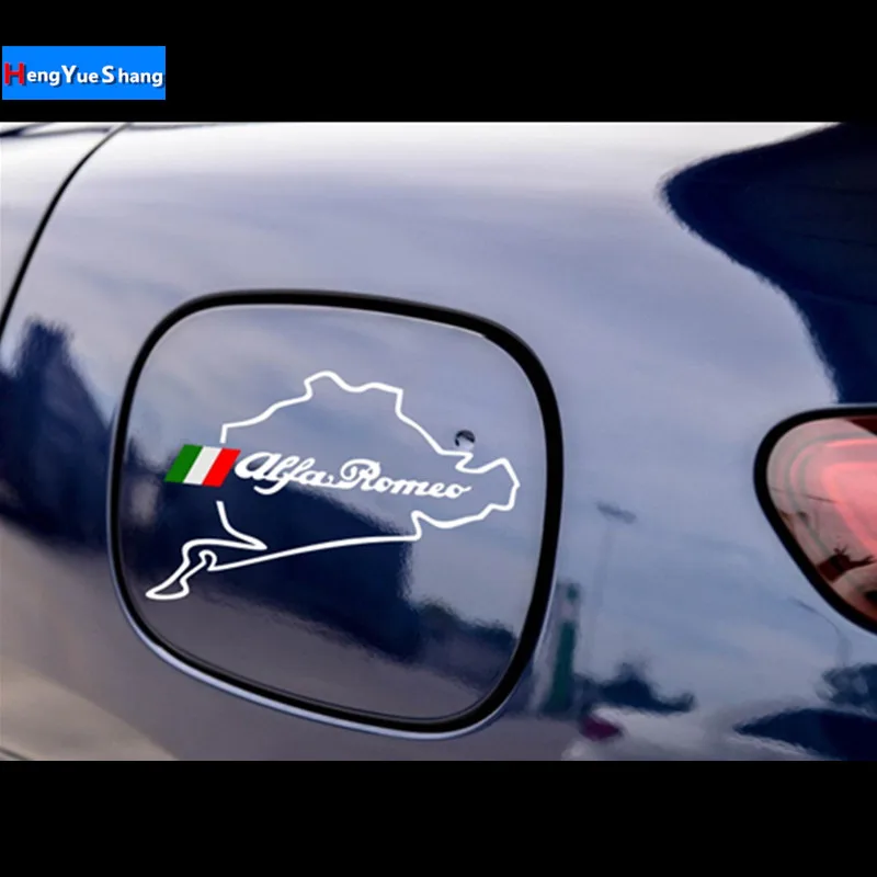 

New Style car fuel tank cap sticker For Alfa Romeo 147 156 166 159 ALFA GT Stelvio Giulietta Clover Car styling accessories