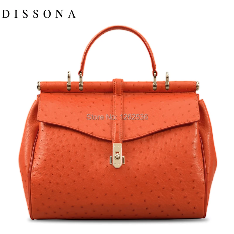 Dissona lockbutton women's genuine leather one shoulder bag handbag