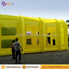 Giant inflatable paint spray booth Inflatable Paint Spraying Booth Workshop in Yellow 10X5X5 Meters free shipping