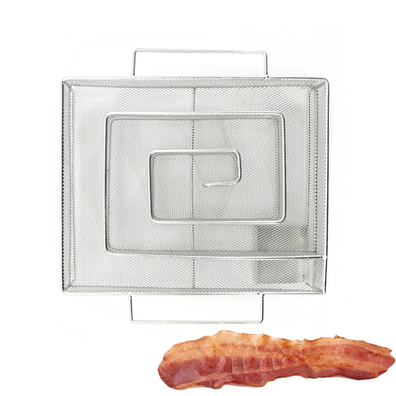 

Square Cold Smoke Generator For Wood dust and Hot Meat Durn Cooking Stainless Steel BBQ Accessories Tools Bacon Cold Smokin
