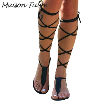 

SAGACE Shoes Women flat sandals with lace toe rubber beach sandals 2019 summer ladies flat sandals for women cross strap shoes