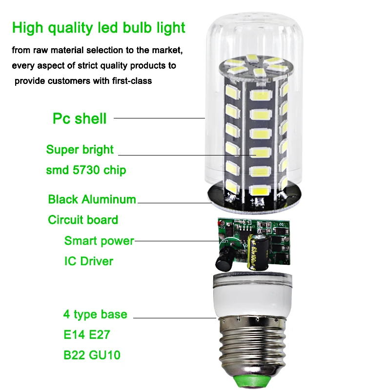 2X lampadina led Е 14 e 27 B22 GU 10 7W супер переменного тока в постоянный 12 24 36 вольт Кукуруза лампы 110 220 В энергосберегающие лампы 12v 24v 36 v 48v Настенные светильники