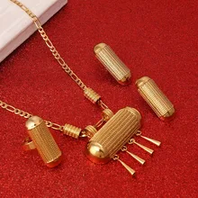 Новинка, комплекты свадебных ювелирных изделий из эфира, ожерелье, серьги, золотистое кольцо в Африканском эритрейском стиле, подарок Habesha