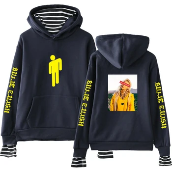 

Billie Eilish Fake Two Piece Hoodies Women Fashion Kpop Hoodies Sweatshirts 2019 New Harajuku Streetwear Clothes Plus Size 4XL