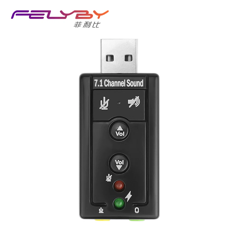 Горячее предложение! Распродажа! FELYBY внешняя USB звуковая карта | аудио адаптер USB 2,0 | 3,5 мм разъем для подключения микрофона и динамика или наушников