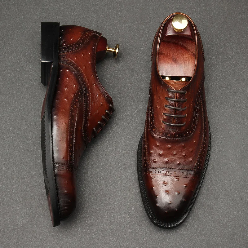 Новые деловые туфли в британском стиле из крокодиловой кожи ручной работы с натуральным лицевым покрытием