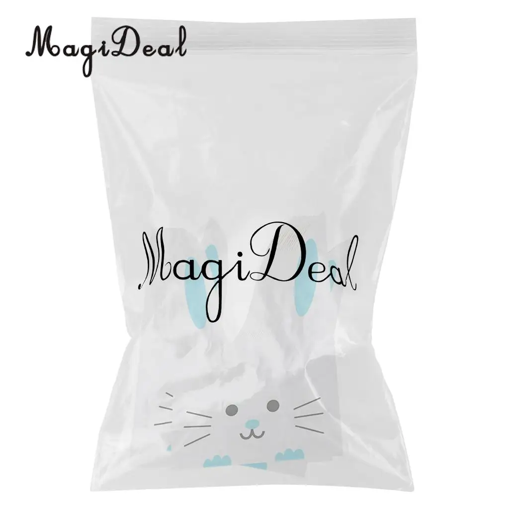 MagiDeal 50pcs/Lot Kawaii Rabbit Bunny Ear Bakery Cookie Treat Bags Biscuit Packaging Bag Self-adhesive Party Gift Bag