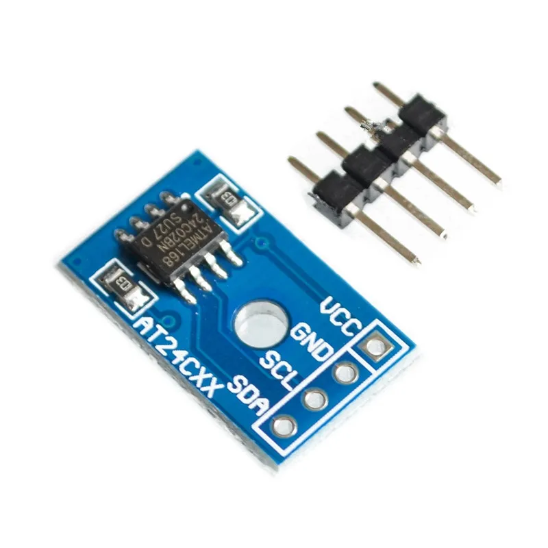 10pcs/lot AT24C02 module I2C interface IIC EEPROM storage module smart car blue board  For arduino