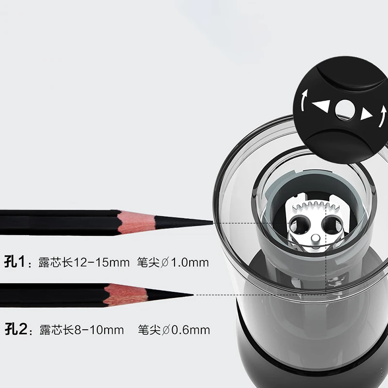 Tenwin Usb зарядки электрическая точилка для карандашей Профессиональный эскиз автоматический карандаш Точилки для школы художественные принадлежности