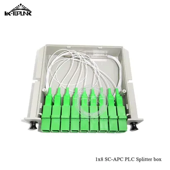 

10pcs cheap price 1*8 SC-APC Cassette Box 1*8 splitter Fiber Optical Cassette Box CATV FTTH Card Cassette box high quality
