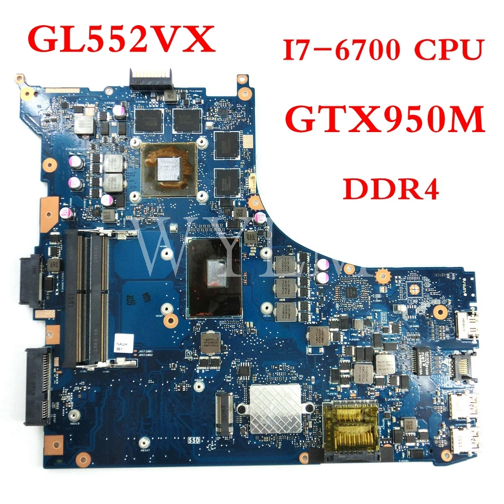  ROG GL552VX I7-6700HQ CPU GTX950M mainboard REV2.1 For ASUS ROG GL552V GL552VX GL552VW laptop mothe