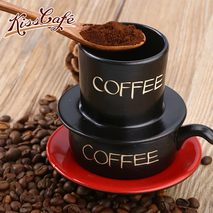

6x10cm Pottery Vietnam Coffee Dripper Filter Coffee Maker High Quality Drip Filter Pot Filters Tool Accessories For 1 People