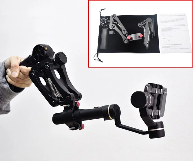  4 Axis Gimbal Stabilizer Spring Shock Absorbing w/Handle Handlebars Tripod 400-1300g Weight Bear fr