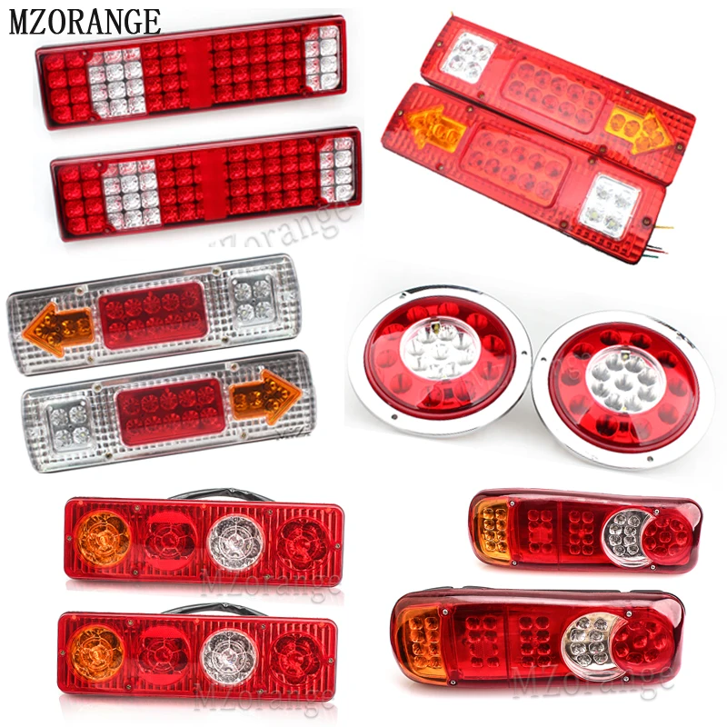 

MZORANGE 12V/24V Truck Trailer Car Truck taillight Rear Light Waterproof Camper Indicator Reverse Van 19 20 52 40LED