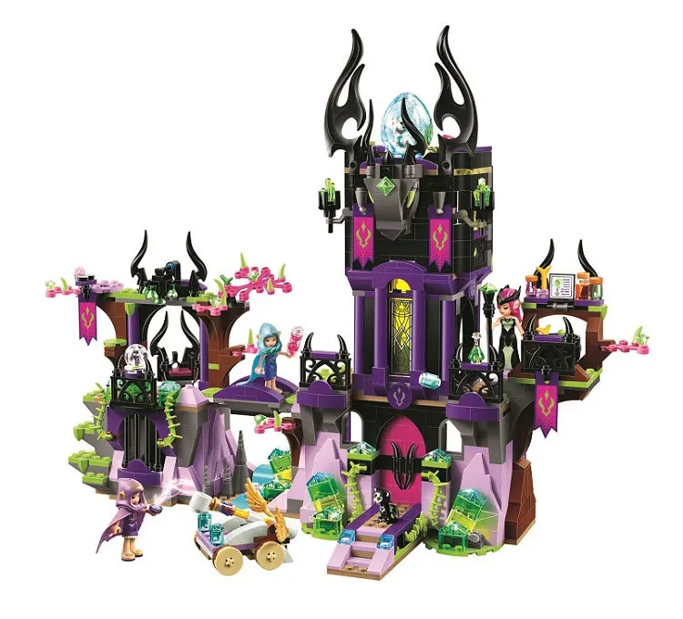 Bela Elves Ragana's Magic Shadow Castle Строительный набор Совместимость с LEGO 41180 игрушки для