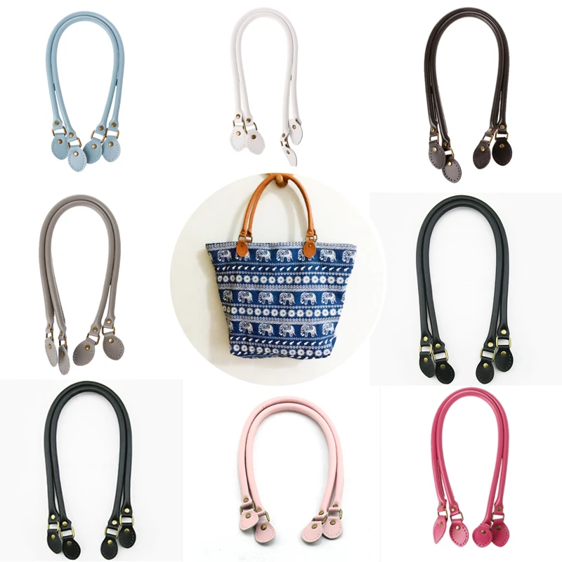 

2PCS Bag Strap Genuine Leather DIY Handmade Handles for Crossbody Replacement Shoulder Handbag Wallet Handle 60cm