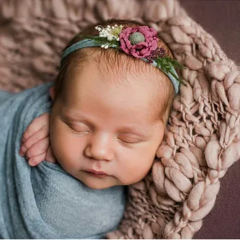 

Newborn photography props flower headwear headband cute baby photography head flower headband hair accessories for baby girls