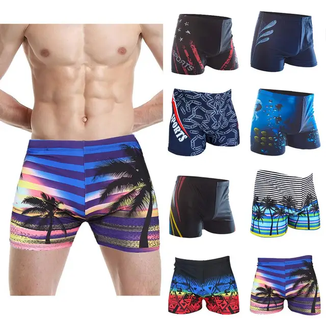 Buy Multi Prints Men Swimming Trunks Swimwear Swim