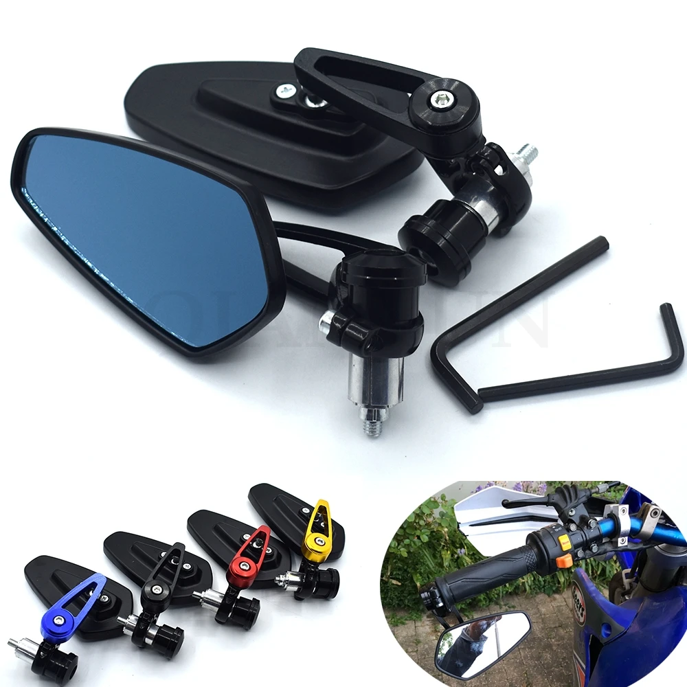 

Universal Motorcycle 7/8" 22mm handlebar end side rearview mirror For Suzuki Hayabusa GSX1300R GSXR 1300 SV1000 TL1000R GSX1400