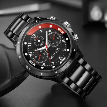 

Men's Military Watch Waterproof Stainless Steel Strap Sport Wrist Watch for Men Top Brand Luxury Business Quartz Watches Men