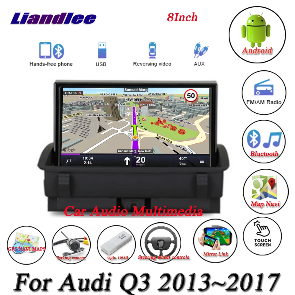 Для Audi RS Q3 2013 автомобильный Android мультимедийный плеер HD сенсорный экран радио AM FM RDS gps навигационная система
